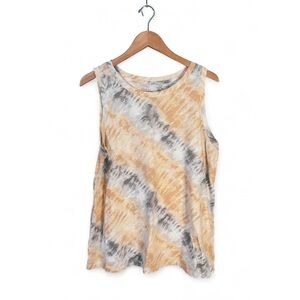 Time and Tru Tan and Orange Tank Top